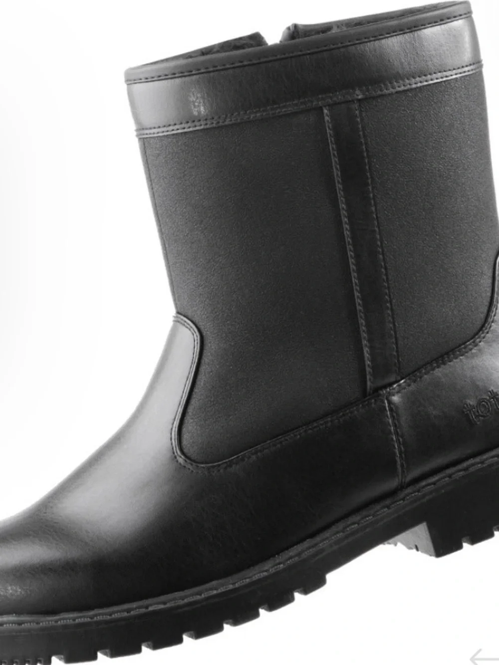 New with tags men’s black stadium totes, winter boots, waterproof, size 10 1/2